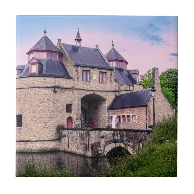 Carreau Porte historique de la ville à Bruges (Devant)