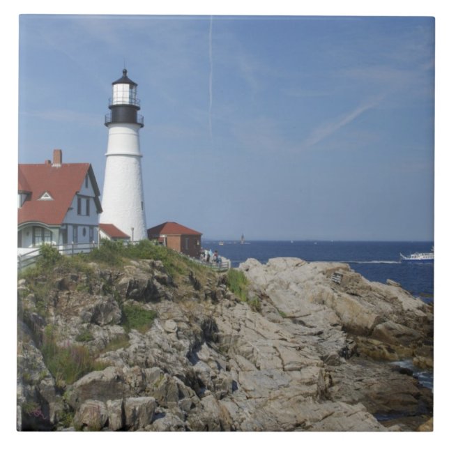 Carreau Portland Head Light, Cape Elizabeth, Maine, (Devant)