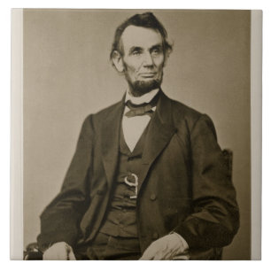 Carreau Portrait d'Abraham Lincoln (1809-65) (photo de