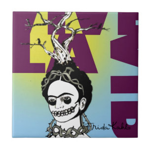 Carreau Portrait d'art de bruit de Frida Kahlo