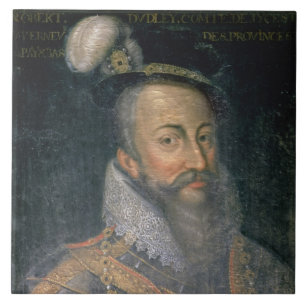 Carreau Portrait de 1532-88) comtes de Robert Dudley (de