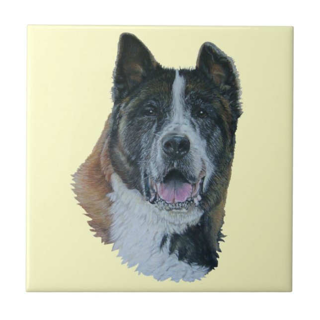 Carreau portrait de animal de compagnie peinture de grand  (Devant)