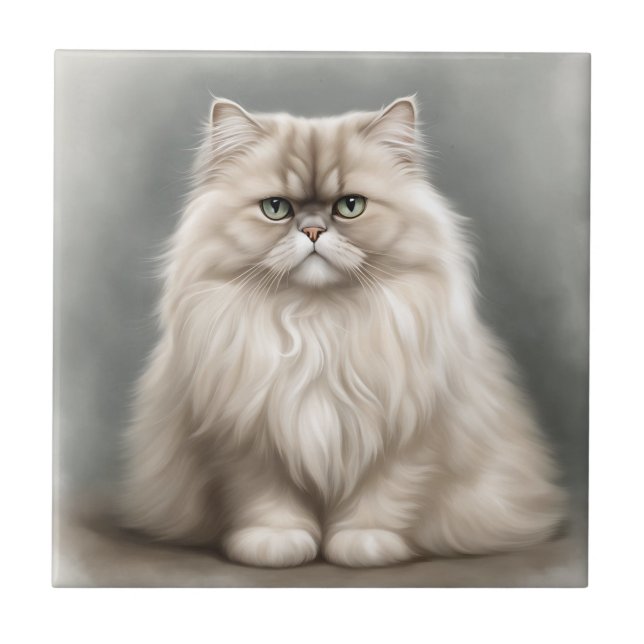 Carreau Portrait de beauté du chat perse (Devant)