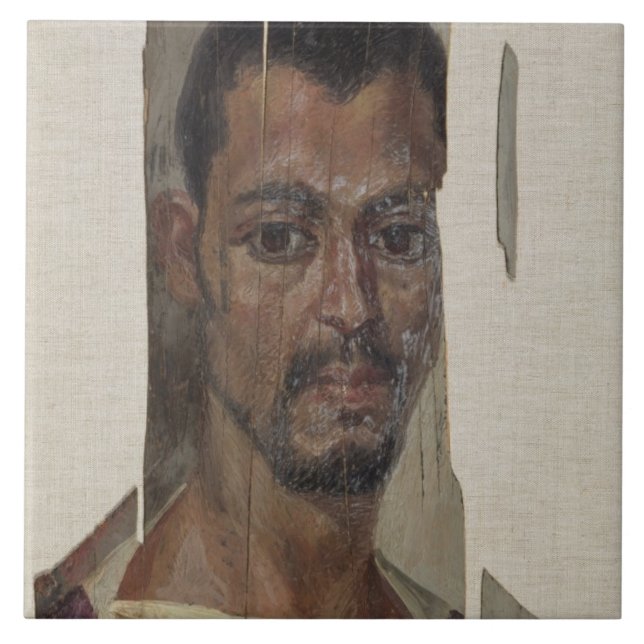 Carreau Portrait de Fayum (cire d'encaustic sur le bois) (Devant)