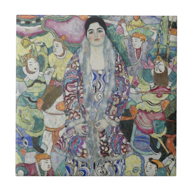 Carreau Portrait de Friederike Maria Beer par Gustav Klimt (Devant)