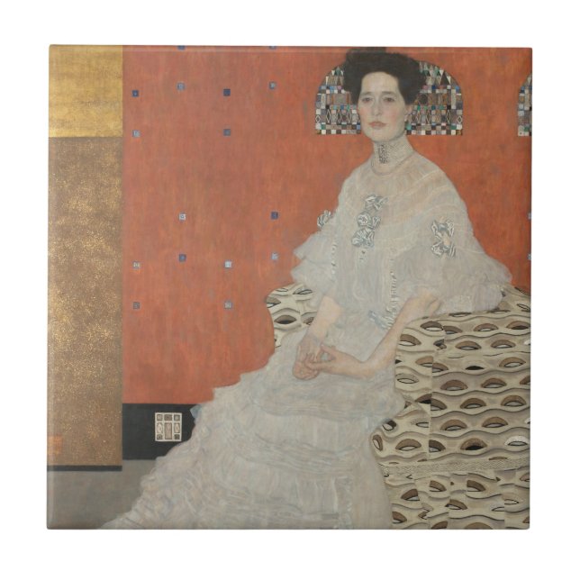 Carreau Portrait de Fritza Riedler par Gustav Klimt (Devant)
