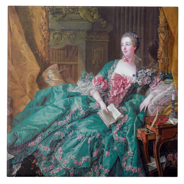 Carreau Portrait de Madame Pompadour, Boucher (Devant)