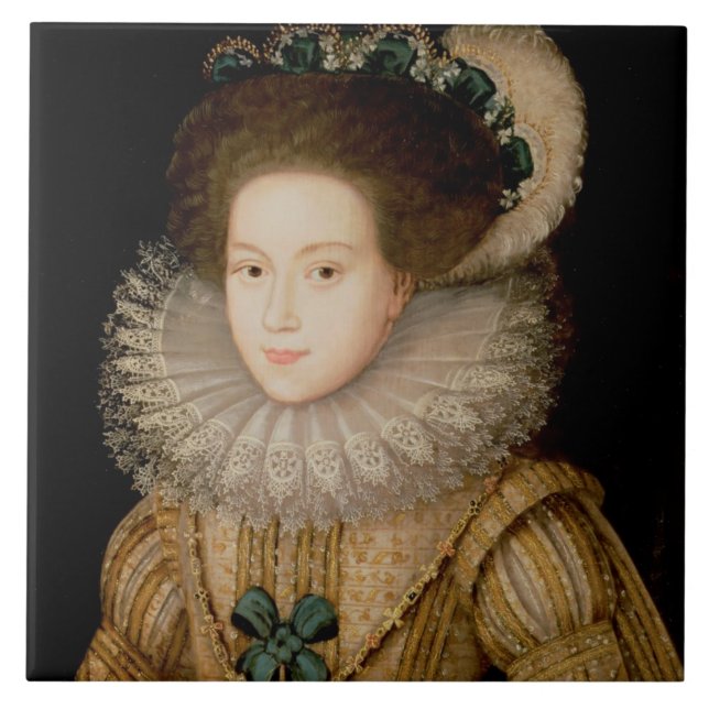 Carreau Portrait de Madame, probablement reine de Mary des (Devant)