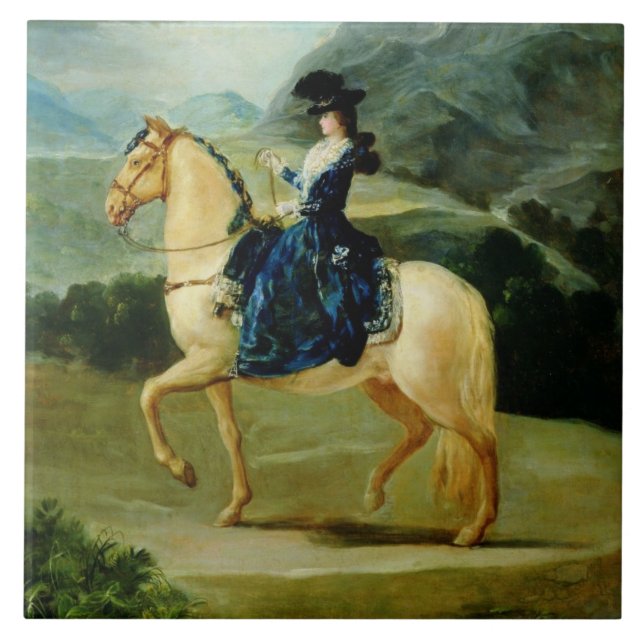 Carreau Portrait de Maria Teresa de Vallabriga sur le (Devant)