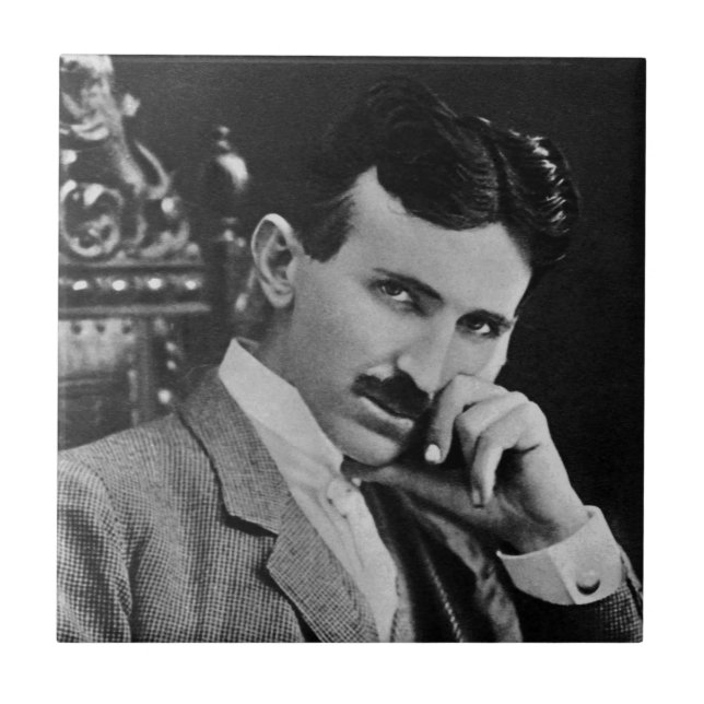 Carreau Portrait de Nikola Tesla (Devant)