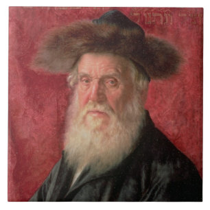 Carreau Portrait de Rabbin de Nadvorno, c.1910 (huile