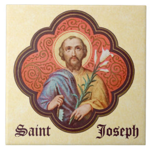 Carreau Portrait de Saint-Joseph dans un octofoil (TF 02)