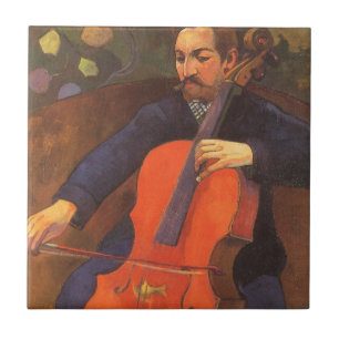 Carreau Portrait de Schneklud Joueur par Paul Gauguin
