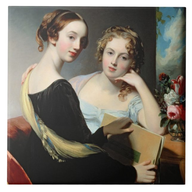 Carreau Portrait des soeurs de McEuen, après 1823 (Devant)