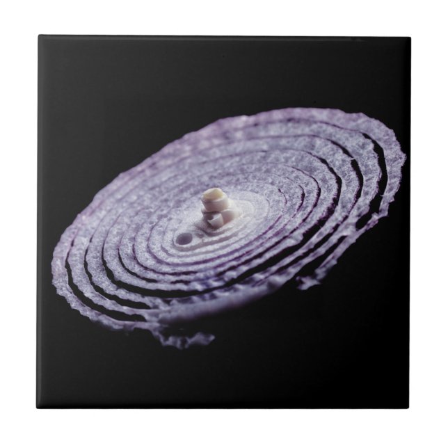 Carreau Portrait d'oignon rouge (Devant)