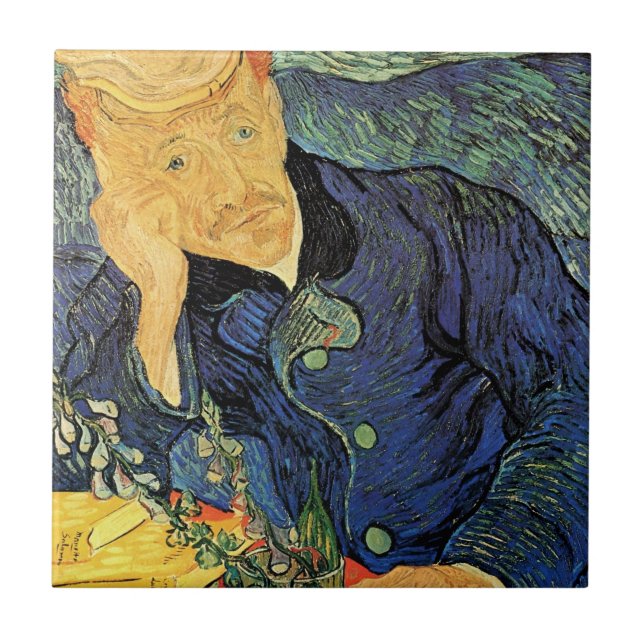 Carreau Portrait du Docteur Gachet par Vincent van Gogh (Devant)
