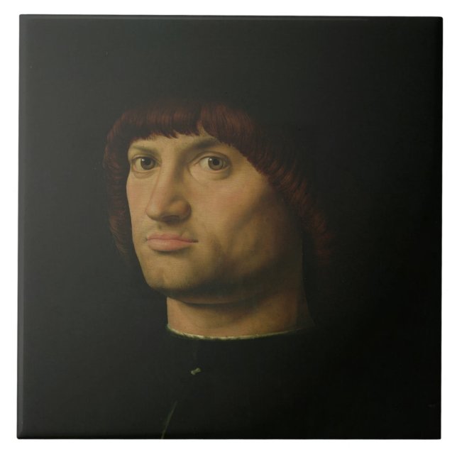 Carreau Portrait d'un homme, ou le Condottiere, 1475 (Devant)
