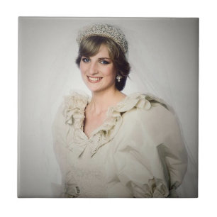 Carreau Portrait mariage Princess Diana stylisé