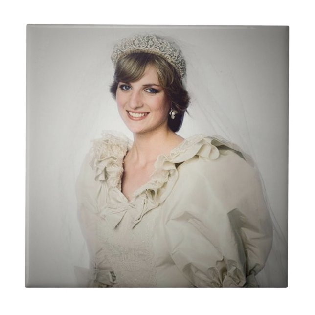 Carreau Portrait mariage Princess Diana stylisé (Devant)