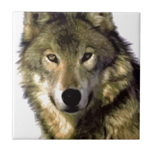 Carreau Portrait Wolf