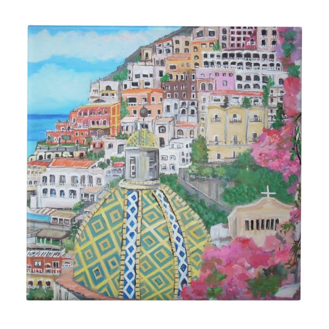 Carreau Positano, tuile de l'Italie (Devant)