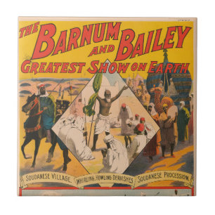 Carreau Poster De Cirque vintage Du Mahdi
