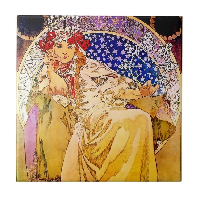 Carreau Poster de la princesse Hyacinth par Alphonse Mucha (Devant)