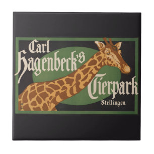 Carreau Poster du Cirque Tierpark de Carl Hagenbeck vintag