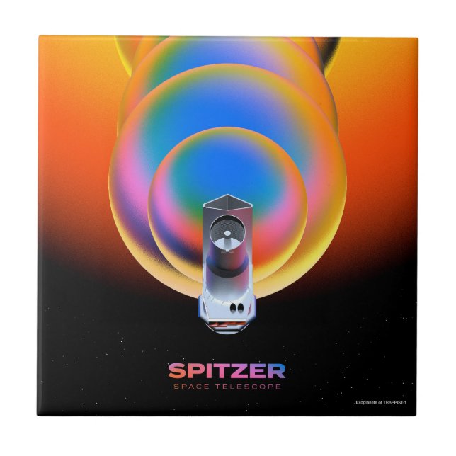 Carreau Poster du télescope Spitzer. (Devant)
