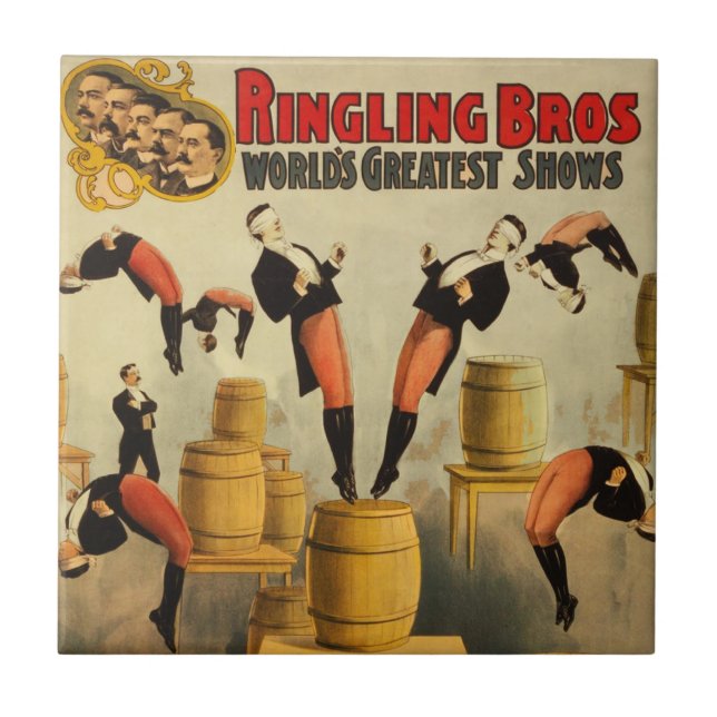 Carreau Poster vintage Circus Sideshow (Devant)