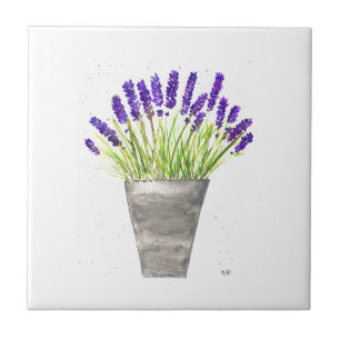 Carreau Pot de lavande plante Rustique Purple Cuisine