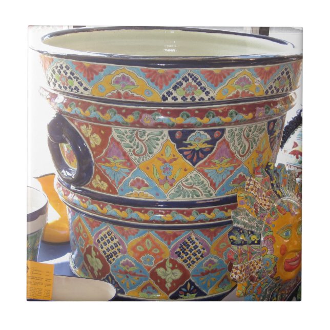 Carreau Poterie de style de Talavera de Mexicain (Devant)