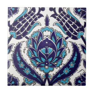 Carreau Poterie turque tribale ethnique florale de