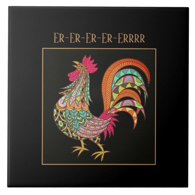 Carreau Poulet Carrelé De Trivet Coloré (Devant)