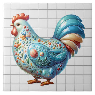 Carreau Poulet en céramique