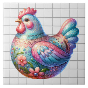 Carreau Poulet en céramique
