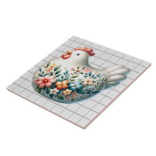 Carreau Poulet en céramique