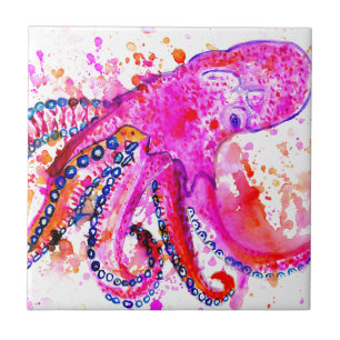 Carreau Poulpe coloré Art02