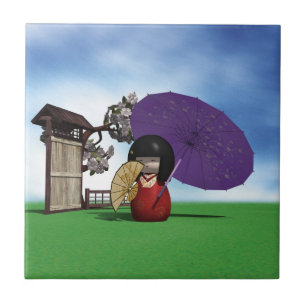 Carreau Poupée Kokeshi