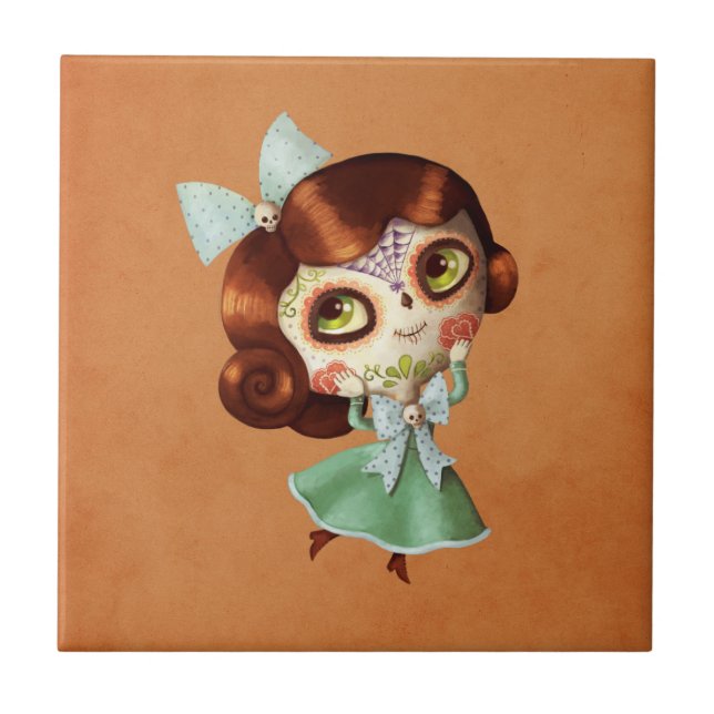 Carreau Poupée Vintage Dia de Los Muertos (Devant)
