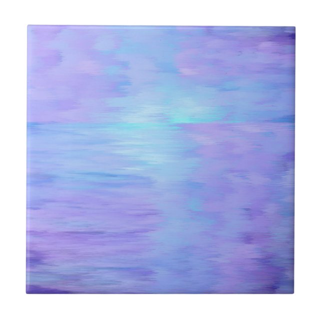 Carreau Pourpre doux et turquoise d'aquarelle (Devant)