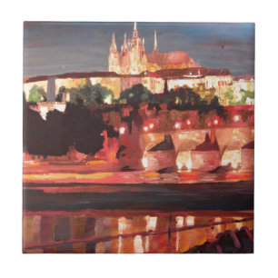 Carreau Prague - Hradschin avec le pont de Charles