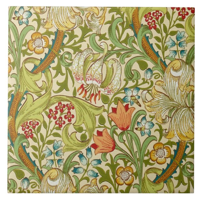 Carreau Pre-Raphaelite d'or de cru de lis de William (Devant)