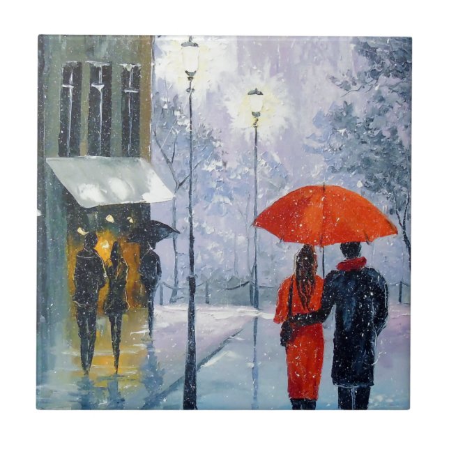 Carreau Première neige à Paris (Devant)