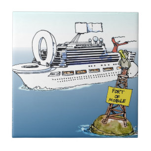 Carreau Prenons une croisière T-shirts et cartes drôles