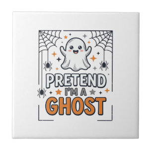 Carreau Prétendez que je suis un fantôme Halloween mignon
