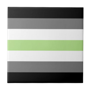 Carreau Pride de l'agender, Fierté LGBTQ, Gris noir et ver