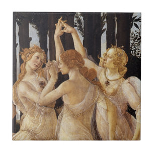 Carreau Primavera, Les Trois Grâces par Sandro Botticelli