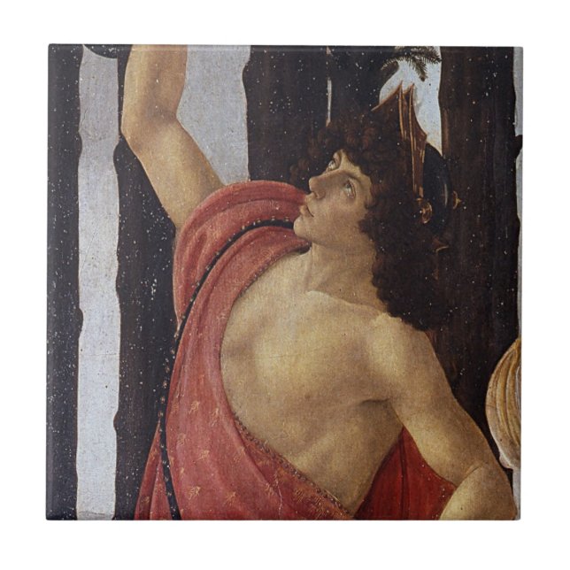 Carreau Primavera, Mercury détail par Sandro Botticelli (Devant)