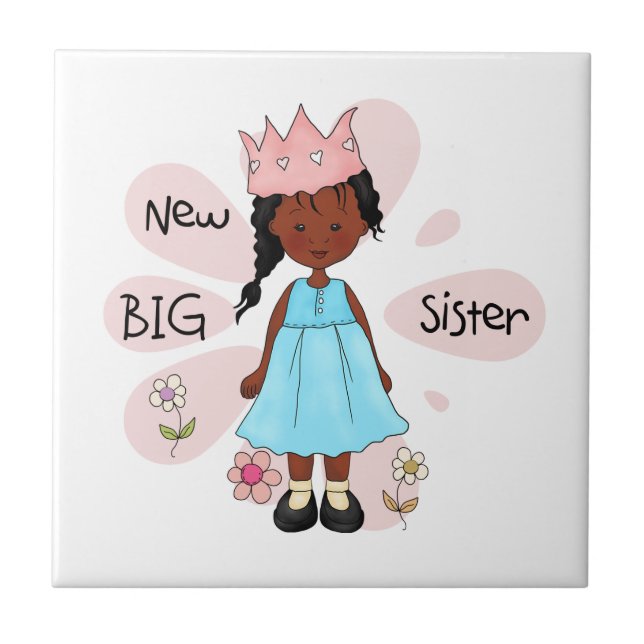 Carreau Princesse Big Soeur Africaine Américaine (Devant)